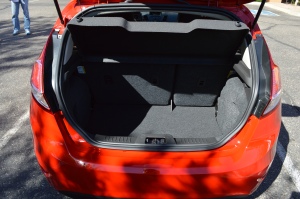 The cargo space isn't large, but neither is the car.
